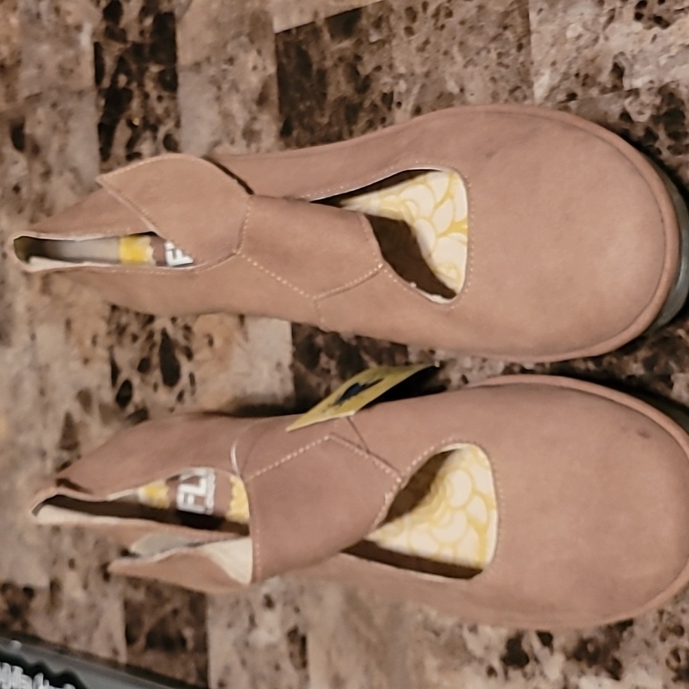 Fly London Leather Rubber   Strap Wedge Shoes